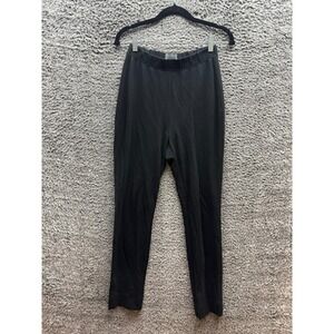 Oska High Rise Straight Leg Elastic Waist Pull On Pants Black Womens‎ Size 0